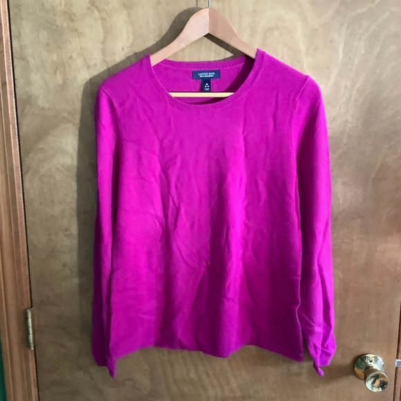 Lands' End Sweaters - Lands’ End Purple Cashmere Crewneck Sweater - M